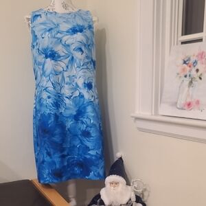 Eliza J Sky Blue Floral Dress